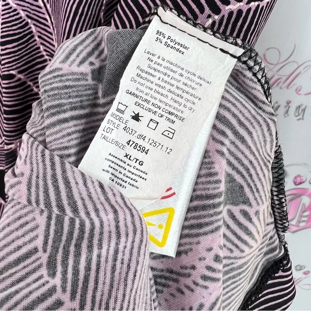 Laura top leaves Black and Pink Leaf Pattern Blouse